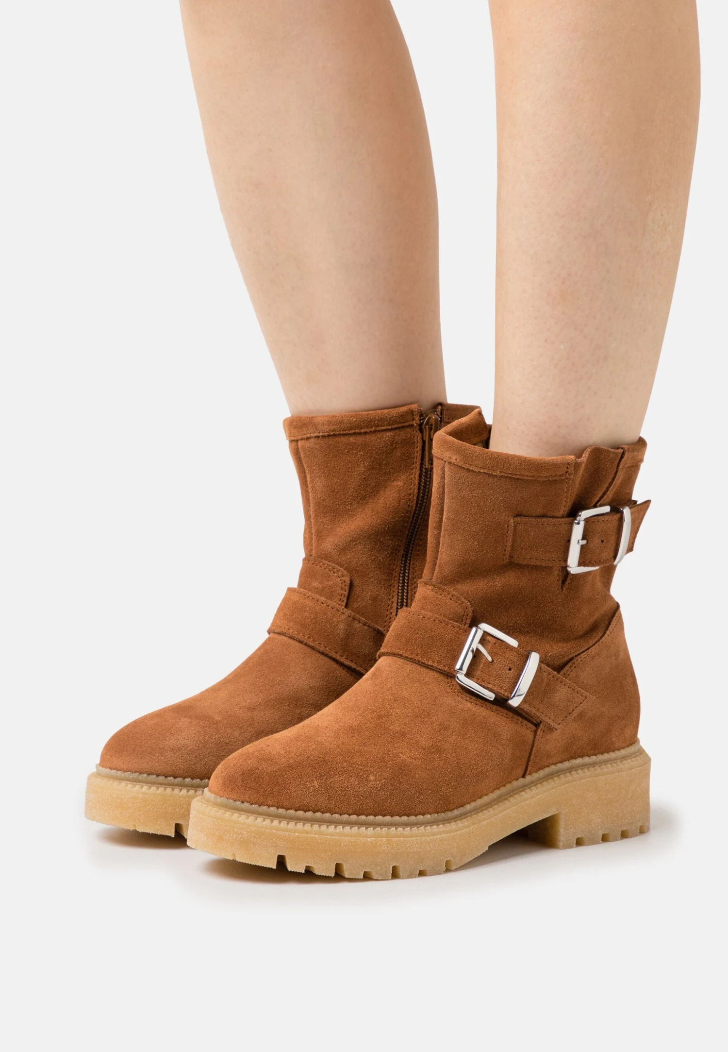 Pier One Leather - Cowboy-/Bikerlaarsjes - Cognac 1 Pier One Leather - Cowboy-/Bikerlaarsjes - Cognac