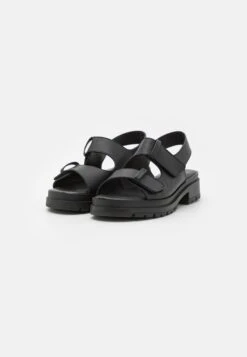 Pier One Leather- Sandalen - Black -Pier One c37bc286290b4a57995629940dda3bbb